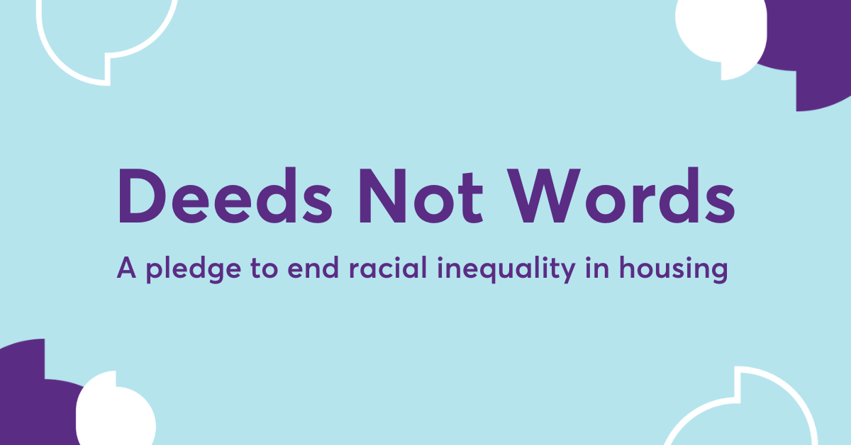 Deeds Not Words Pledge Banner